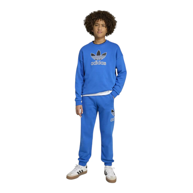 Felpa Trefoil Bambino (Blu/Nero)
