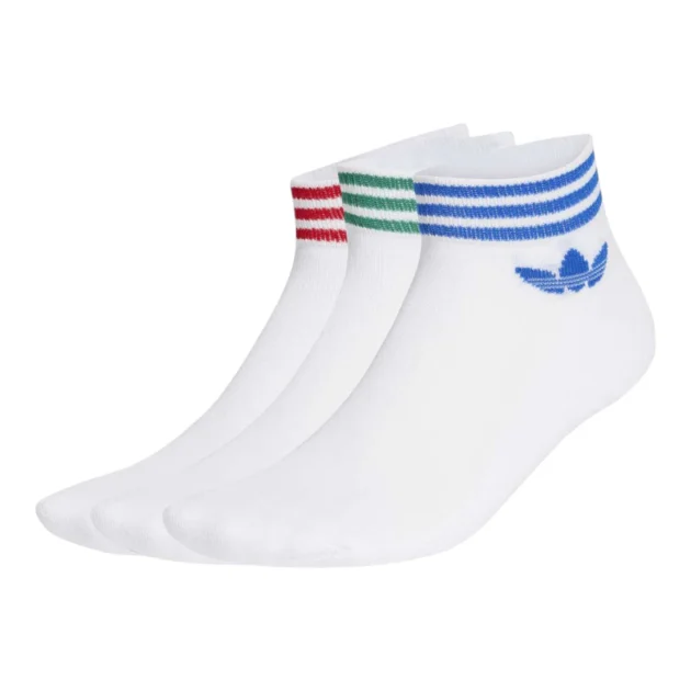 Calze Trefoil Half-Cushioned x 3 (Bianco/Betsca/Blu/Verde)
